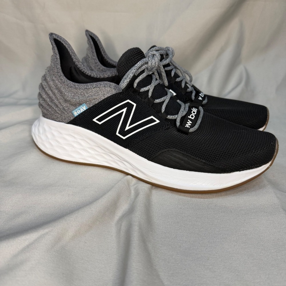 New Balance Fresh Foam Roav Mens Running Shoes Black Grey MROAVTK Size 9.5